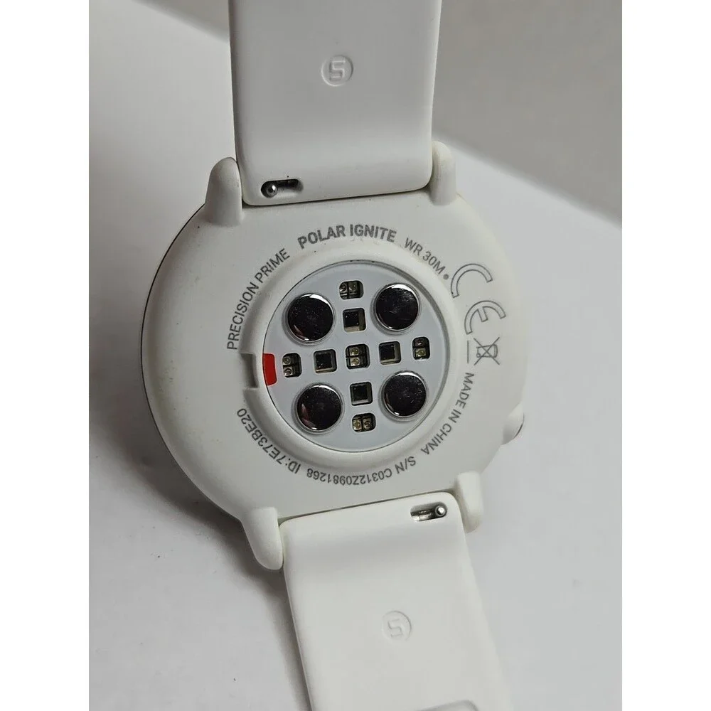 Polar Ignite GPS Fitness Smartwatch White Silver Heart Rate Sleep Tracker *READ
